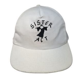 Sister Act Snapback 5 Panel Cap White One Size Adjustable Embroidered Sportcap